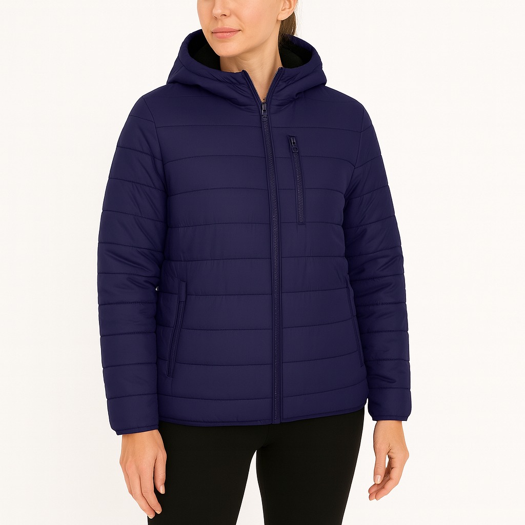 Womens Fleece-Lined Hooded Puffer Jacket - Gallery 19