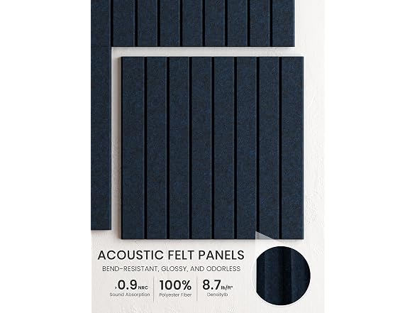 Bumusty 6 Pack Large Felt Bulletin Board Tiles