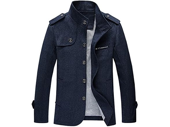 Chouyatou Men (S) Military Stylish Single Coats