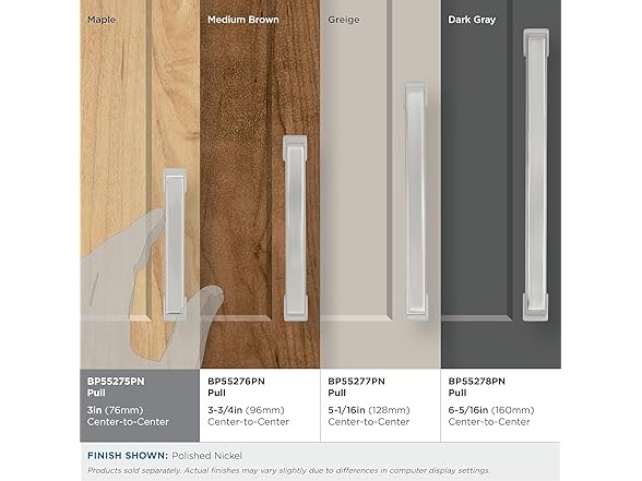 Amerock Blackrock Pull, 3", Nickel