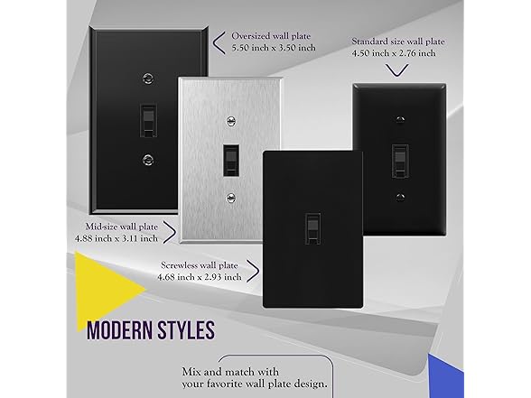 ENERLITES Black Toggle Light Switch