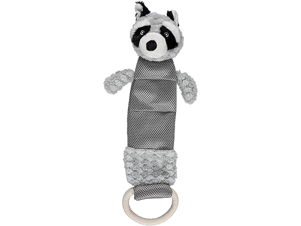 Cudlie Raccoon Plush Dog Toy w/ Rope