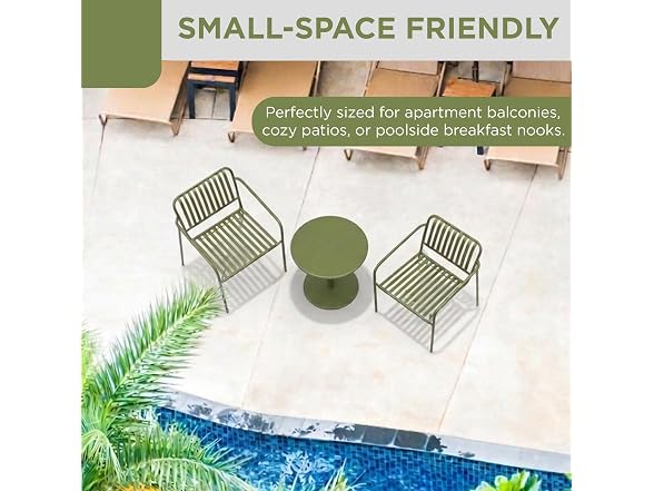 Alpine Corp3-Pc Bistro Set Green