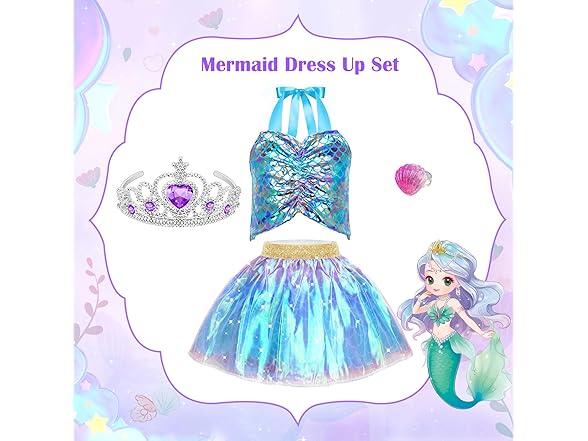 OHARLOBE Princess Dresses Costume for Girls