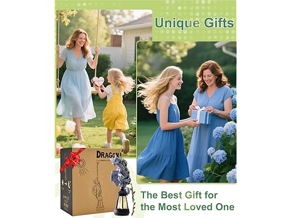 Dragon Garden Statue w/ Lantern 23.6