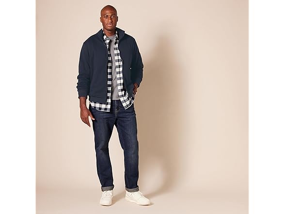 Amazon Essentials Mens Mock Neck Sweatshirt