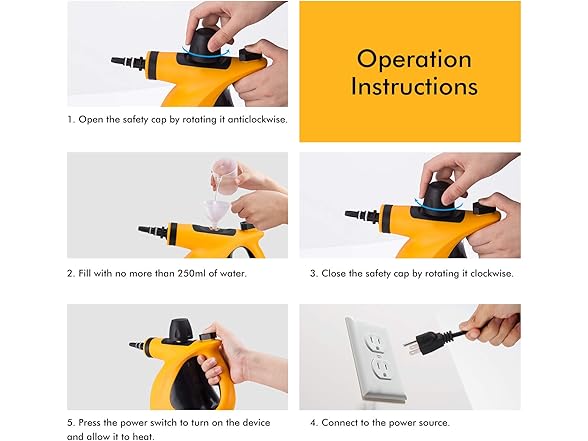 Vivibyan Handheld Steam Cleaner, Pressurized