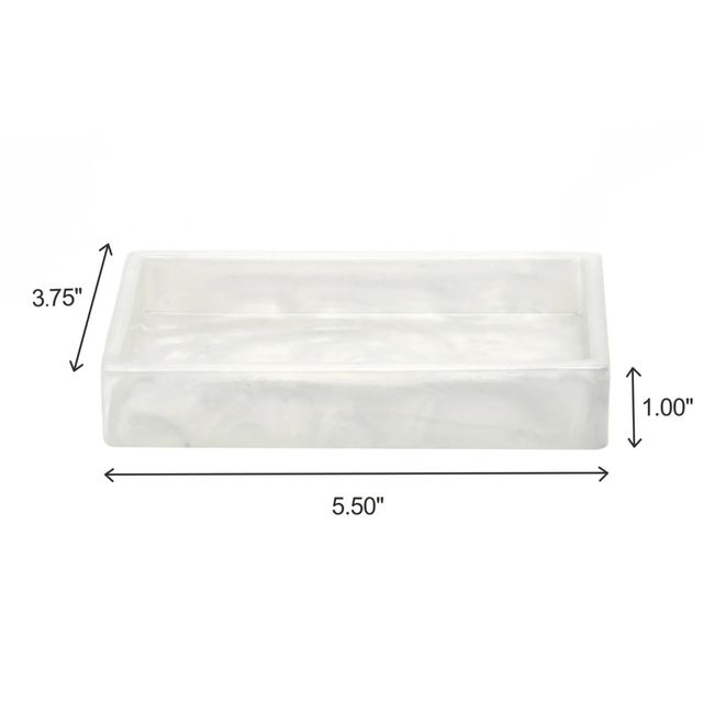 J&V Textiles 7 Pc Resin Bathroom Accessories Set IVORY - Gallery 9