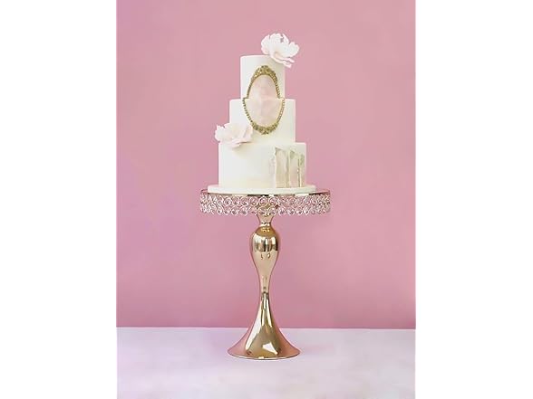 ADOUS HOUSE Crystal Cake Stand, Metal 