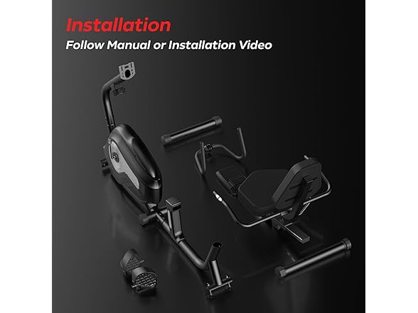 CURSOR FITNESS Recumbent Exercise Bike, Stationary Bikes for (Open Box)