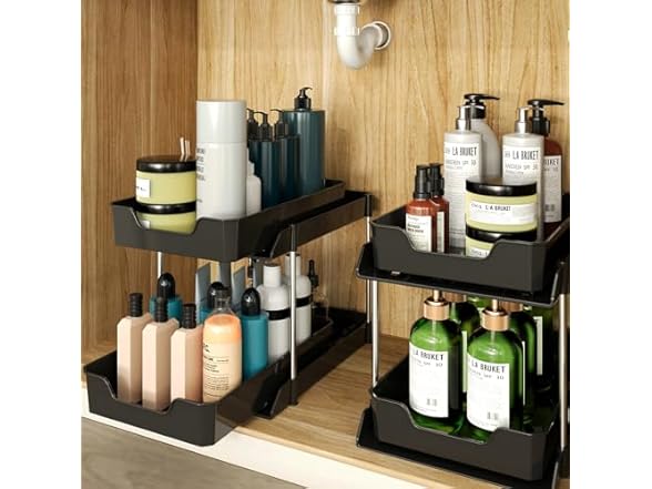 JLKDQ Bathroom Under Sink Organizers