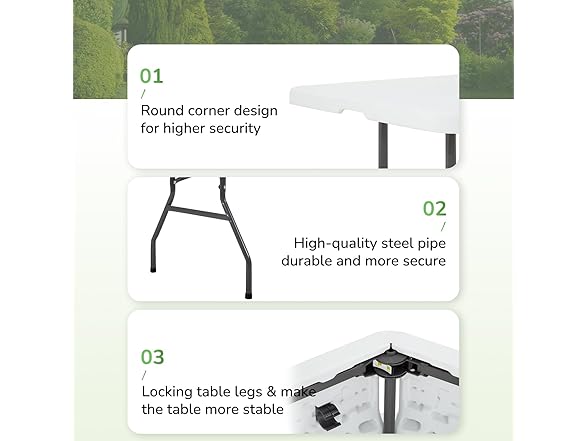 PayLessHere Folding Tables Plastic 6ft