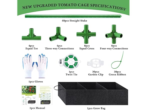 POILKMNI 3-in1 Tomato Cage