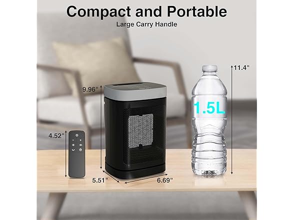 JIBUFI 1500W Portable Space Heater