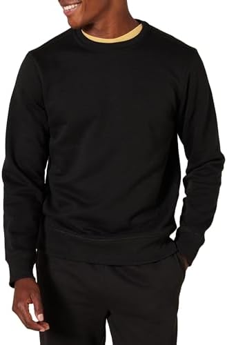 Amazon Essentials Men's Fleece Crewneck Sweatshirt - Black, X-Small (Available in Big & Tall Sizes)