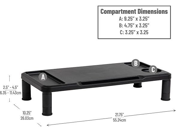 Mind Reader Monitor Stand Set of 2