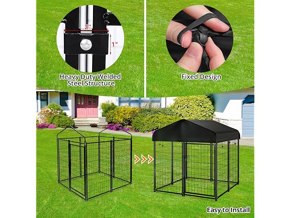 PawGiant Dog Kennel Outdoor with Roof