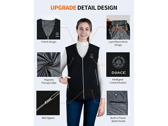 Doace Women Heated Smart Electric Heating Vest