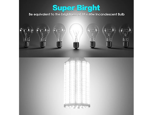 FanNicoo E39 LED Plastic Corn Light Bulb 500W Equivalent 60W