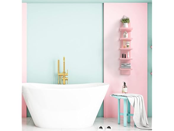 Bloddream 5-Tier Wall Shelves Pink 30.7
