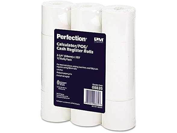 PM Company 08835 Calculator/Add Rolls, White