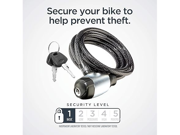 Schwinn 6ft Cable Lock with Keys