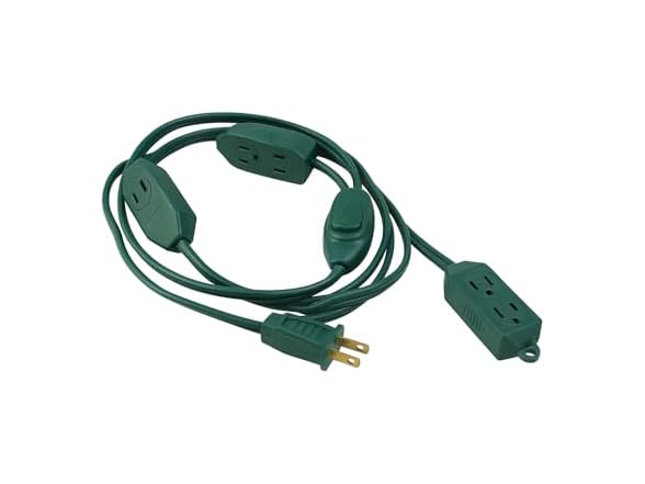 Woods 12ft Extension Cord, Green
