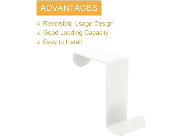 Athnevy Over The Door Hooks 2pk White