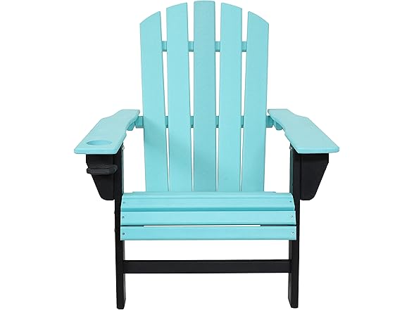 Sunnydaze All-Weather Turquoise/Black Adirondack Chair
