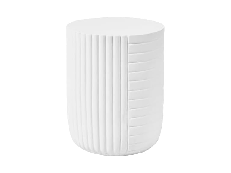 LeisureMod TST14W Modern Trove Side Table White