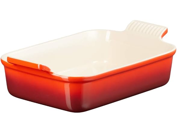 Le Creuset Heritage Rectangular Dish, Stoneware, 26 cm, 2.4 litres, Cerise