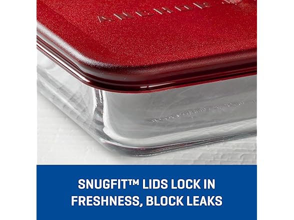 Anchor Hocking SnugFitTM Rectangular Food Containers