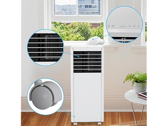 DrawVibe 8,000 BTUs 3-In-1 Portable Air Conditioner