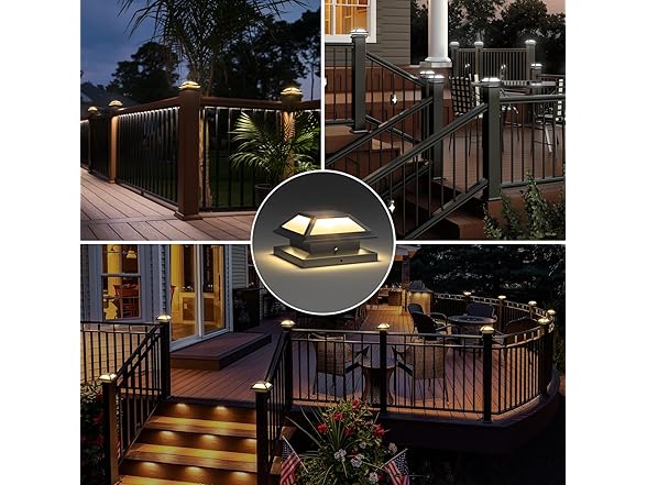Solar Fence Post Lights 8 Pack