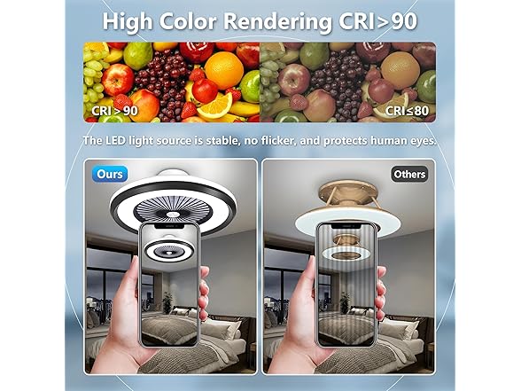 RGB 24" Bladeless Ceiling Fan