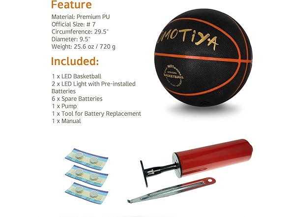 OMOTIYA Glow in The Dark Basketball