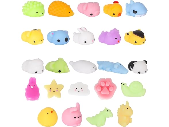 Mini Mochi Squishies - 24 Piece Fidget Toys