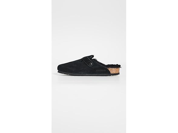 Boston Shearling - Black/Black Suede Shearling