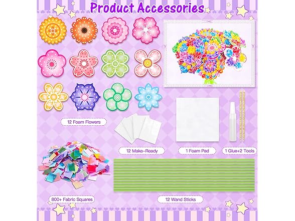 RIEYON Poke Poke Art- Flower Bouquet Kits