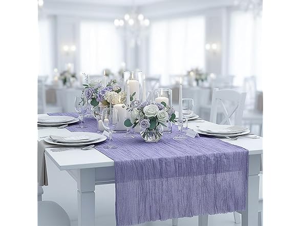 Fun Express 70" x 30" Lavender Gauze Table Runner