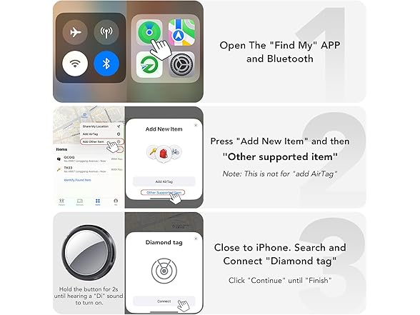 (Pack of 4) QCOQ Air Tracker Tags