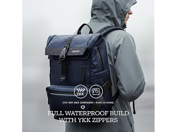 VERAGE 2 in 1 Roll Top Laptop Backpack 16 inch