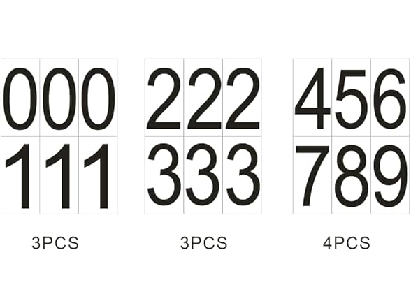 Adhesive Mailbox Numbers 3" 2pk