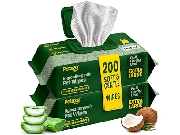 200ct Unscented Pet Wipes