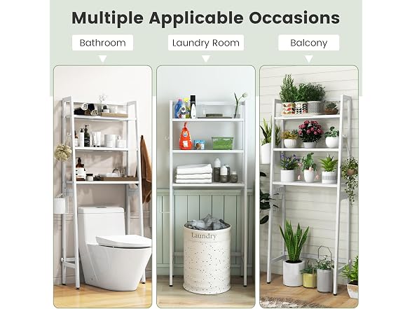 Nightcore 3-Tier Over Toilet Shelf White
