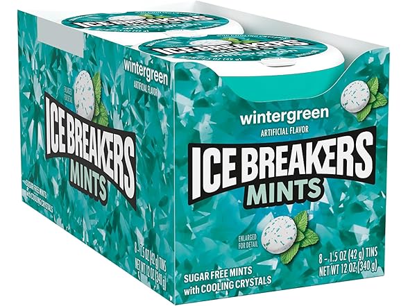 ICE BREAKERS Wintergreen Sugar Free Mint Tins
