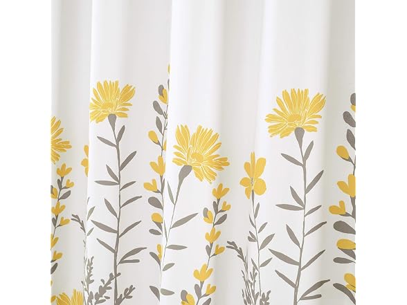 Lush Decor Aprile Floral Shower Curtain Single 72" W x 72" L