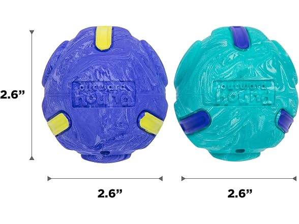 Outward Hound FlyFetch Rubber Fetch Ballz Dog Toy