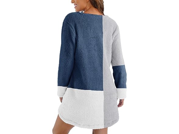 Nirovien Women (M) Fleece Tunic Pullover Long Coat