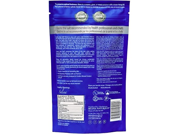 Celtic Sea Salt Light Grey Coarse, Unrefined, 8 oz Bag
